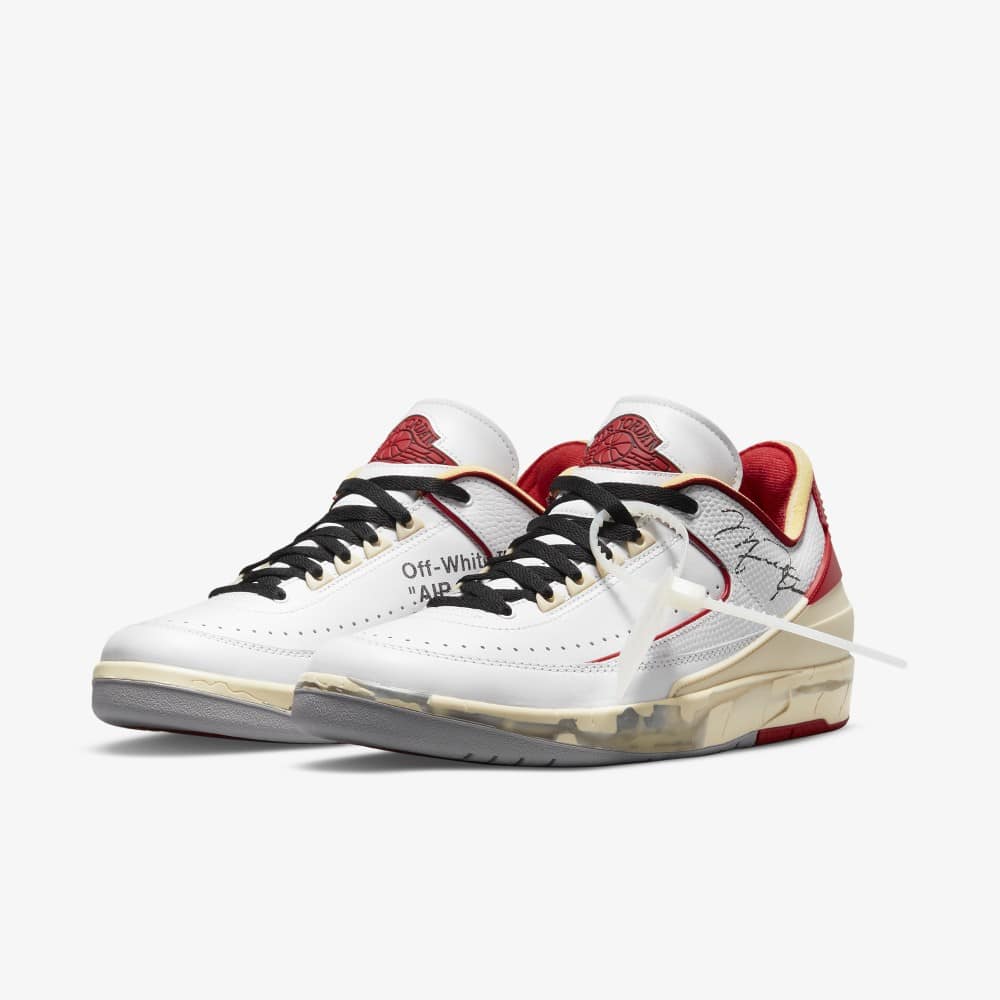 Off-White × Nike Air Jordan 2 Low 2 Air Jordan 2 Retro Low SP Off-White White Red - APLUG – APLUG PL
